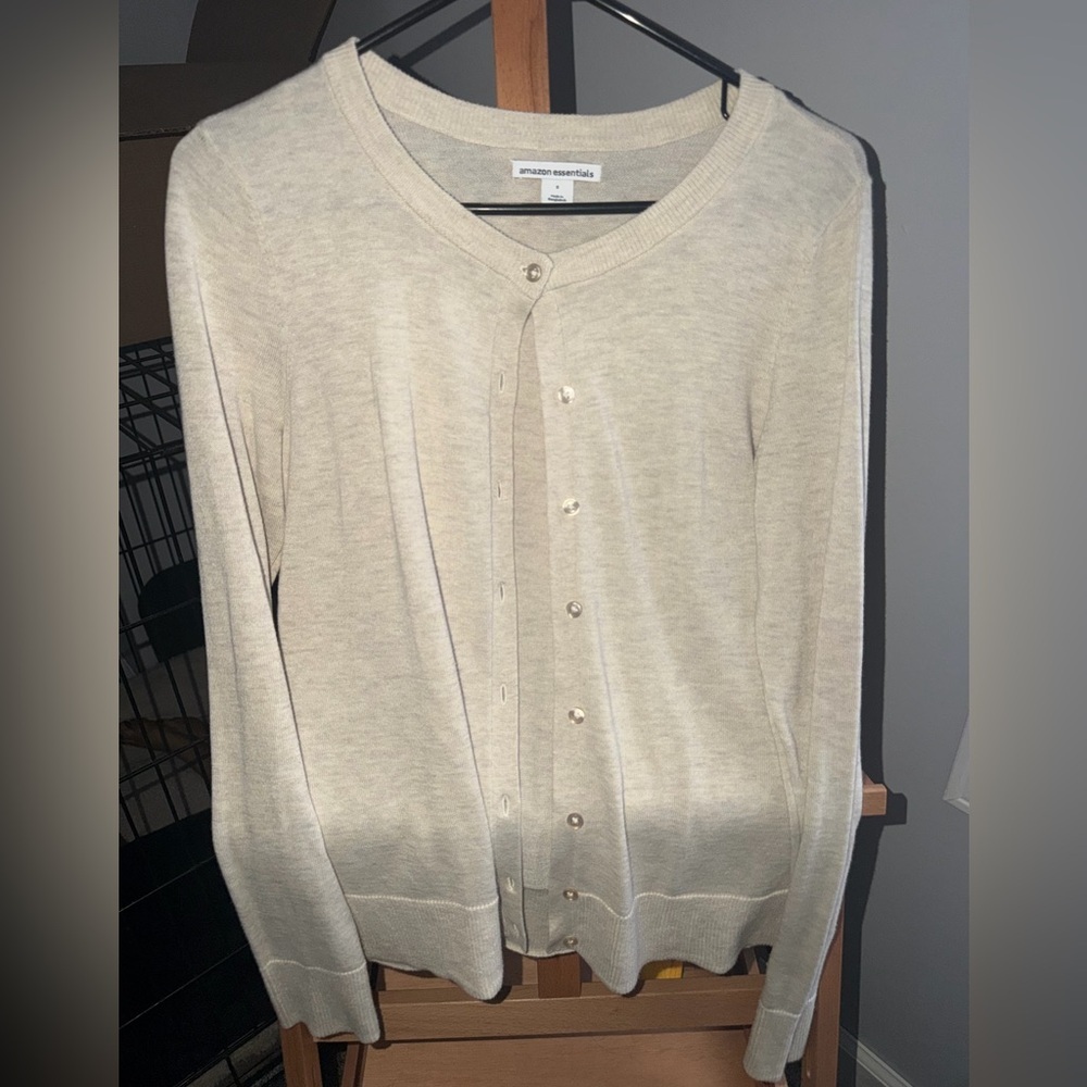 Amazon Essentials Women's Beige Cardigan Sweater